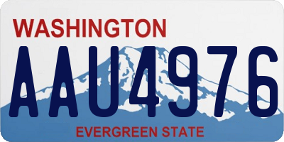 WA license plate AAU4976