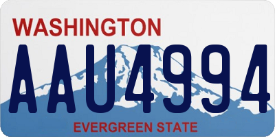 WA license plate AAU4994