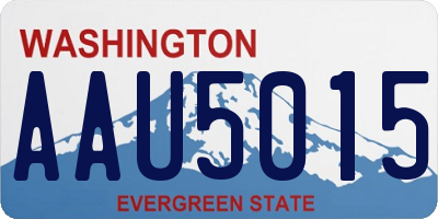 WA license plate AAU5015