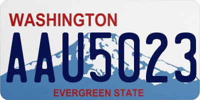 WA license plate AAU5023