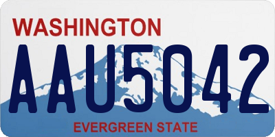 WA license plate AAU5042