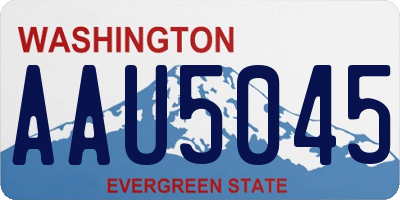 WA license plate AAU5045