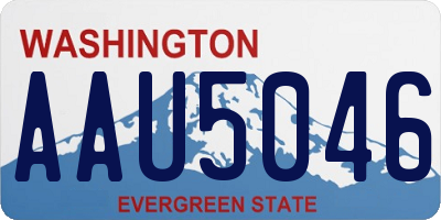 WA license plate AAU5046