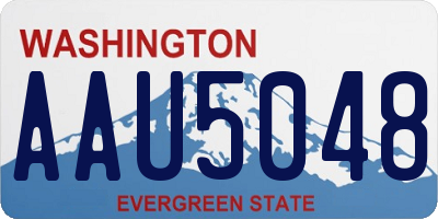WA license plate AAU5048