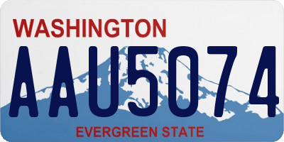 WA license plate AAU5074