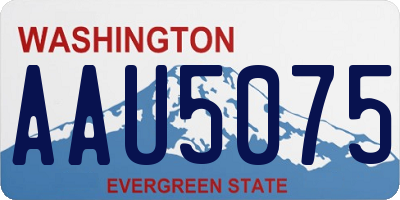 WA license plate AAU5075