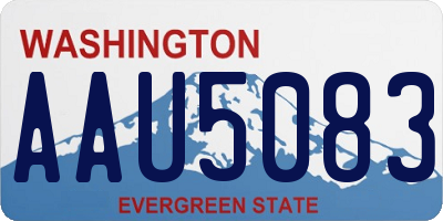 WA license plate AAU5083