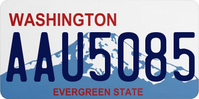 WA license plate AAU5085