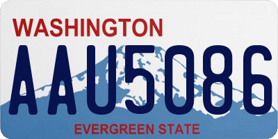 WA license plate AAU5086