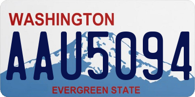 WA license plate AAU5094