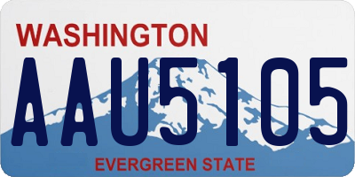 WA license plate AAU5105