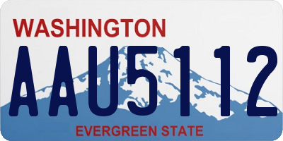 WA license plate AAU5112