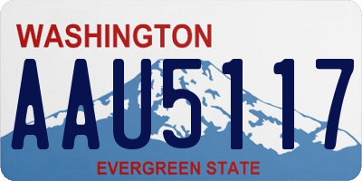 WA license plate AAU5117