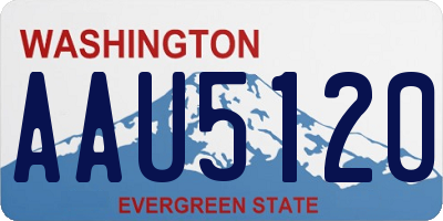 WA license plate AAU5120