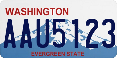 WA license plate AAU5123
