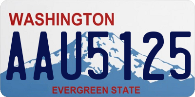 WA license plate AAU5125