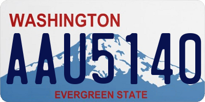 WA license plate AAU5140