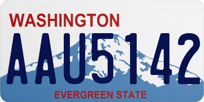 WA license plate AAU5142