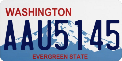WA license plate AAU5145