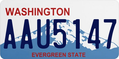 WA license plate AAU5147