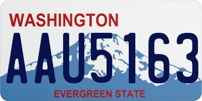 WA license plate AAU5163