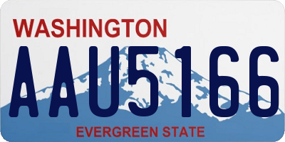 WA license plate AAU5166