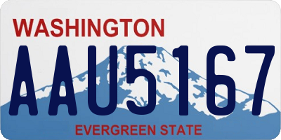 WA license plate AAU5167