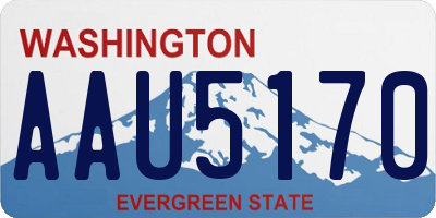 WA license plate AAU5170