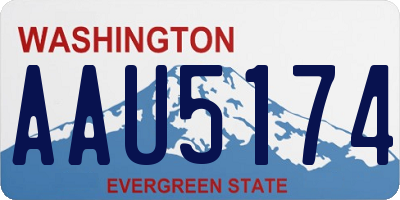WA license plate AAU5174