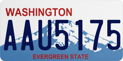 WA license plate AAU5175