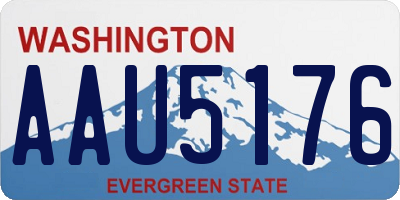 WA license plate AAU5176