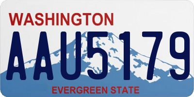 WA license plate AAU5179