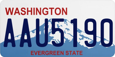 WA license plate AAU5190
