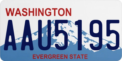 WA license plate AAU5195