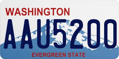 WA license plate AAU5200