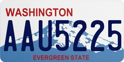 WA license plate AAU5225