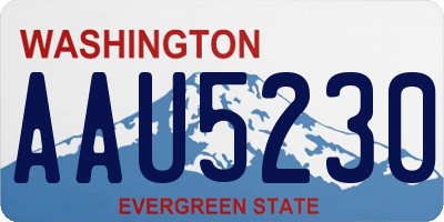 WA license plate AAU5230