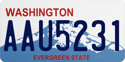 WA license plate AAU5231