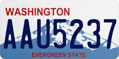 WA license plate AAU5237