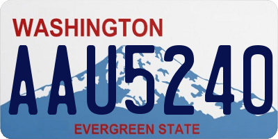 WA license plate AAU5240