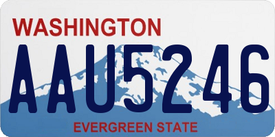 WA license plate AAU5246
