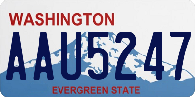 WA license plate AAU5247