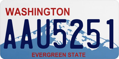 WA license plate AAU5251