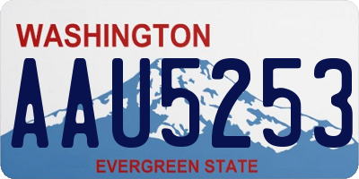 WA license plate AAU5253