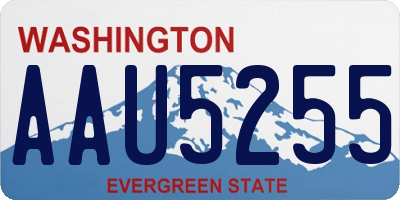 WA license plate AAU5255