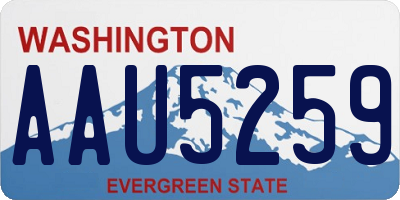 WA license plate AAU5259