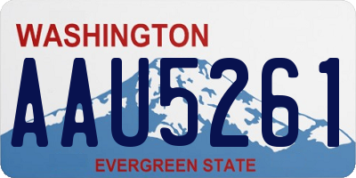 WA license plate AAU5261