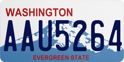 WA license plate AAU5264