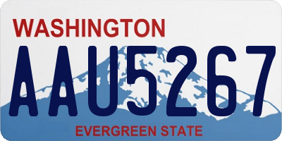 WA license plate AAU5267