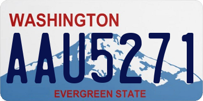 WA license plate AAU5271